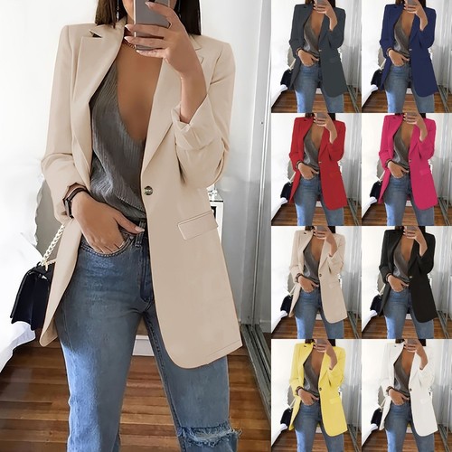 Ladies long sleeve blazer - ladies,