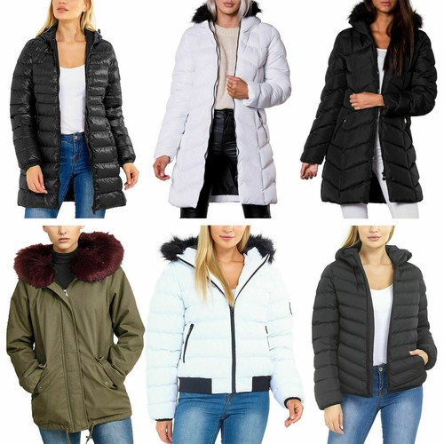 Ladies padded parka jacket - parka,
