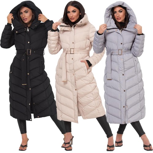 Women long puffer coat - long,