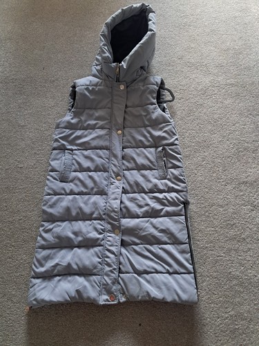 Rising ladies grey long gilet - grey,