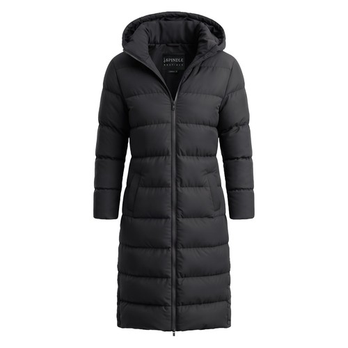 Womens maxi long hood puffer - maxi,