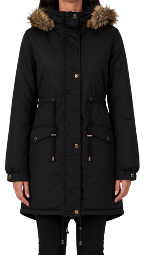 Womens faux fur - fur, hood