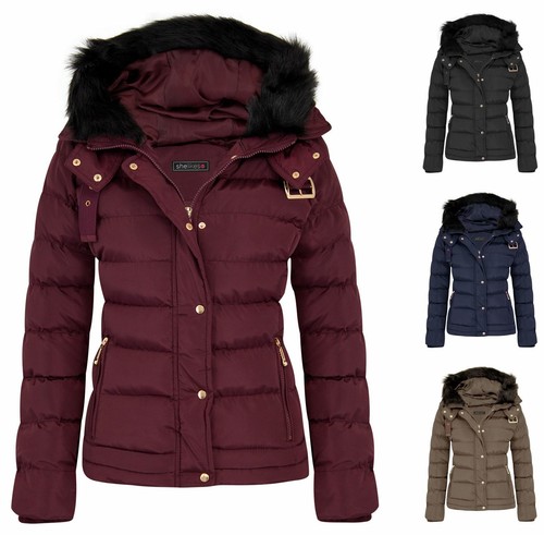Womens ladies padded quilted - womens,