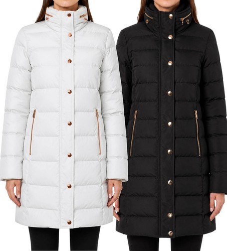 Ladies long puffer parka - puffer,