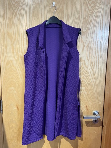 Purple textured waist coat