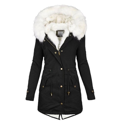 Fur fleece hooded jacket - hooded,
