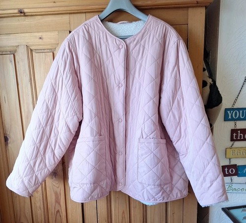Ladies pink quilted coat size - ladies,