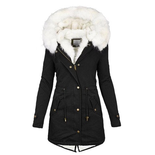 Fur fleece hooded jacket - fur,